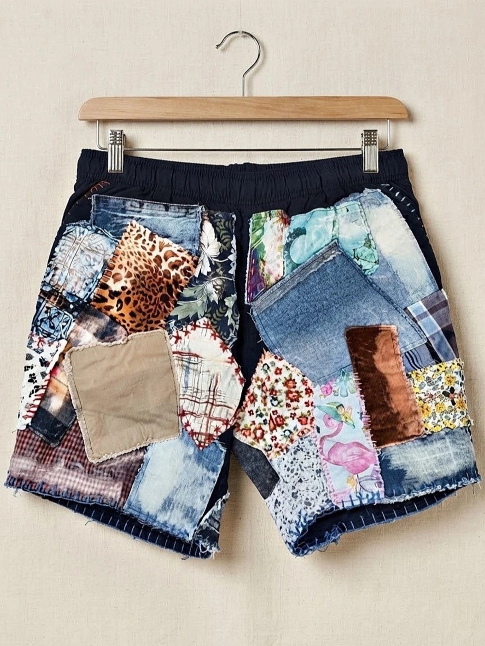 Upcycled Patchwork Columbus Shorts